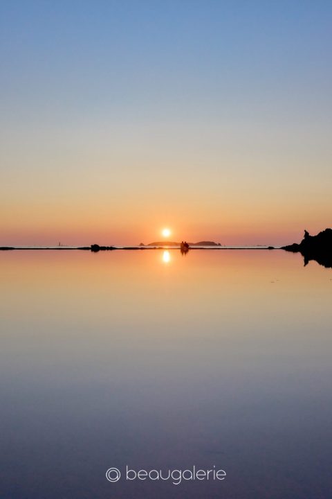 Coucher de soleil symétrique malouin