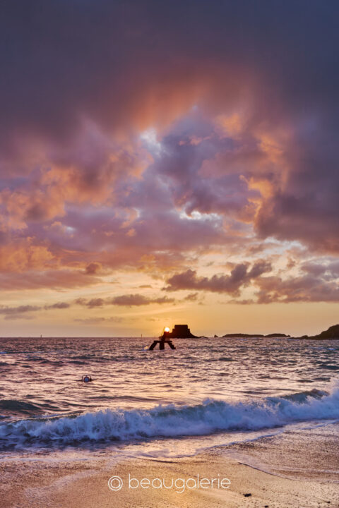 ciel anthologie saint malo nuages colorés coucher de soleil mer photographie d'art